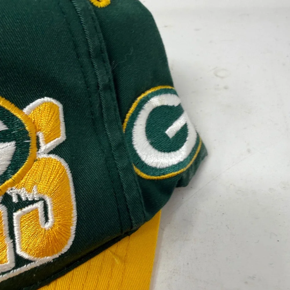 Vintage Green Bay Packers Snapback Hat NFL ANI Green Gold Embroidered Cap Mens